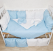 Комплект постільної білизни Bonna Eco в дитяче ліжечко Блакитний Однотон