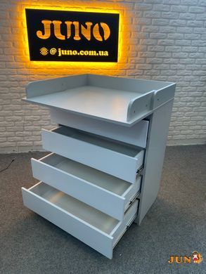 Пеленальний комод Лайт білий-сірий