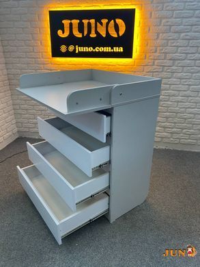 Пеленальний комод Лайт білий-сірий