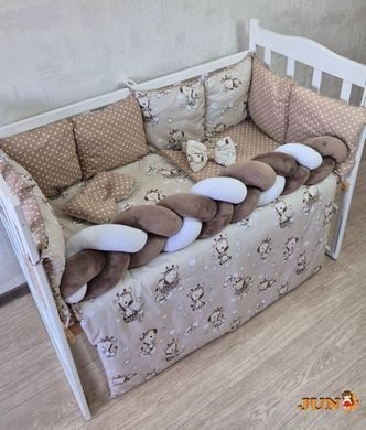 Комплект постільної білизни Bonna Elegance New в дитяче ліжечко Жирафка Коричневі