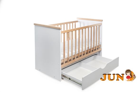 Дитяче Ліжко для новонароджених DeSon, з шухлядою Hmarynka, білий