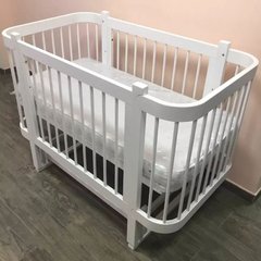 Дитяче ліжечко для новонароджених, без шухляди, біле