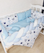 Комплект постільної білизни Bonna Elegance в дитяче ліжечко Корона Блакитний