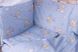 Комплект постільної білизни в дитяче ліжечко Qvatro Gold RG-08 малюнок блакитна (ведмедики, бджілка, зірка)