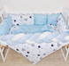 Комплект постільної білизни Bonna Elegance в дитяче ліжечко Корона Блакитний