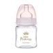 Антиколікова пляшечка з широким отвором 120 мл PP Easystart Royal baby, рожева