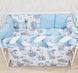 Комплект постельного белья Bonna Elegance New в детскую кроватку Слоненок Серый