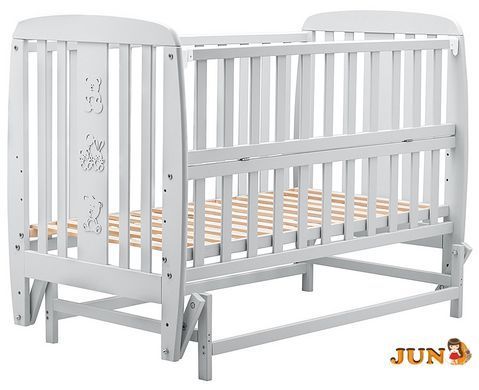 Ліжко Babyroom Друзі DDMO-02 маятник, відкидний бік бук сірий