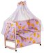 Комплект постельного белья в детскую кроватку Qvatro Gold RG-08 рисунок сиреневая (мишки спят, месяц)