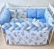 Комплект постельного белья Bonna Elegance New в детскую кроватку Жирафка Голубой