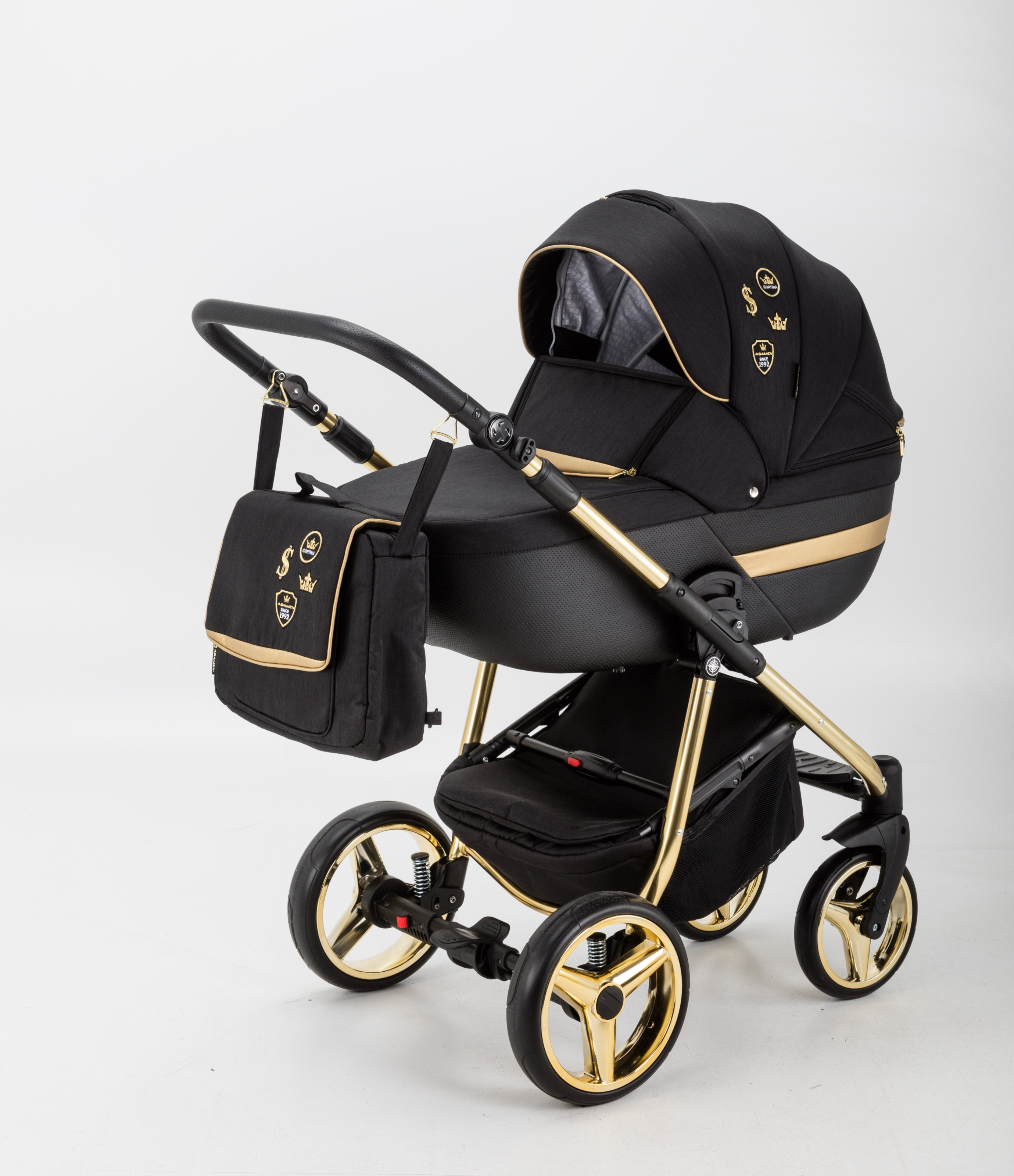 Коляска універсальна 2 в 1 Adamex Cortina Pro CP-400 чорний