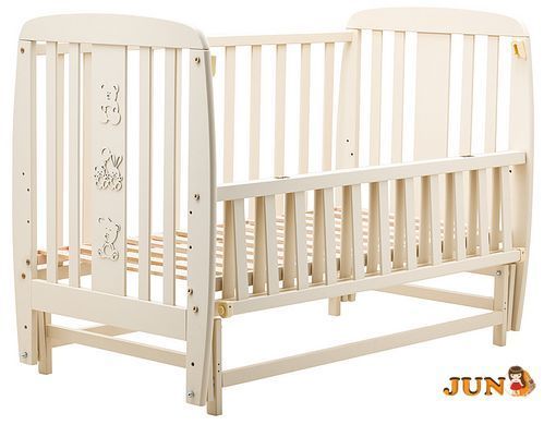 Кровать Babyroom Друзья DDMO-02 маятник, откидная сторона бук слоновая кость