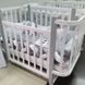 Детская кроватка для новорожденных, без ящика, белая+серая
