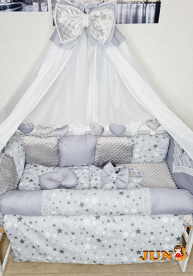 Комплект постільної білизни Bonna Classic в дитяче ліжечко Сірий