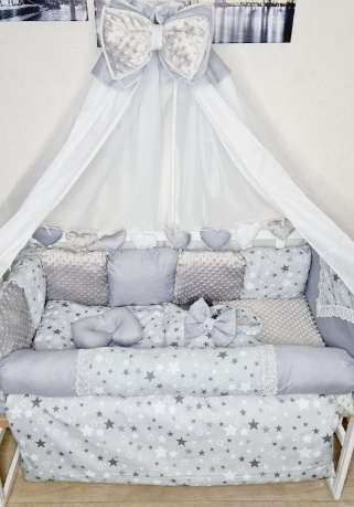 Комплект постільної білизни Bonna Classic в дитяче ліжечко Сірий