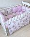 Комплект постільної білизни Bonna Elegance New в дитяче ліжечко Жирафка Світло Рожевий