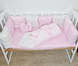 Комплект постельного белья Bonna Mineco в детскую кроватку Ангел Розовый