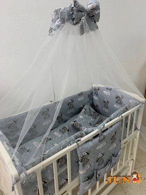 Комплект постельного белья в детскую кроватку Qvatro Gold RG-08 рисунок серая (it's a boy)