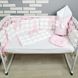 Комплект постельного белья в детской кроватке - Бело-розовые бомбоны