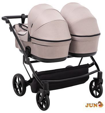 Коляска 2 в 1 для двійні Adamex Leo Duo Tip TK-72 капучино