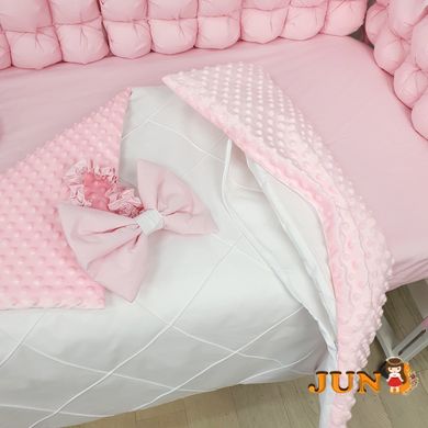 Комплект постельного белья в детской кроватке - Розово-белые бомбоны