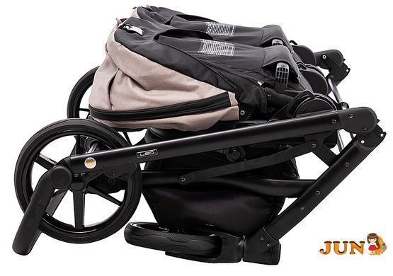 Коляска 2 в 1 для двійні Adamex Leo Duo Tip TK-72 капучино