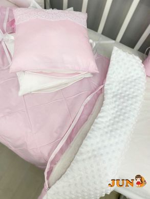 Комплект постільної білизни, в дитяче ліжечко. Рожевий