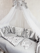 Комплект постільної білизни Bonna Bant в дитяче ліжечко Зірки Сірий
