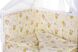 Комплект постільної білизни в дитяче ліжечко Qvatro Gold RG-08 малюнок бежевий (ведмедики, салатові зірки)
