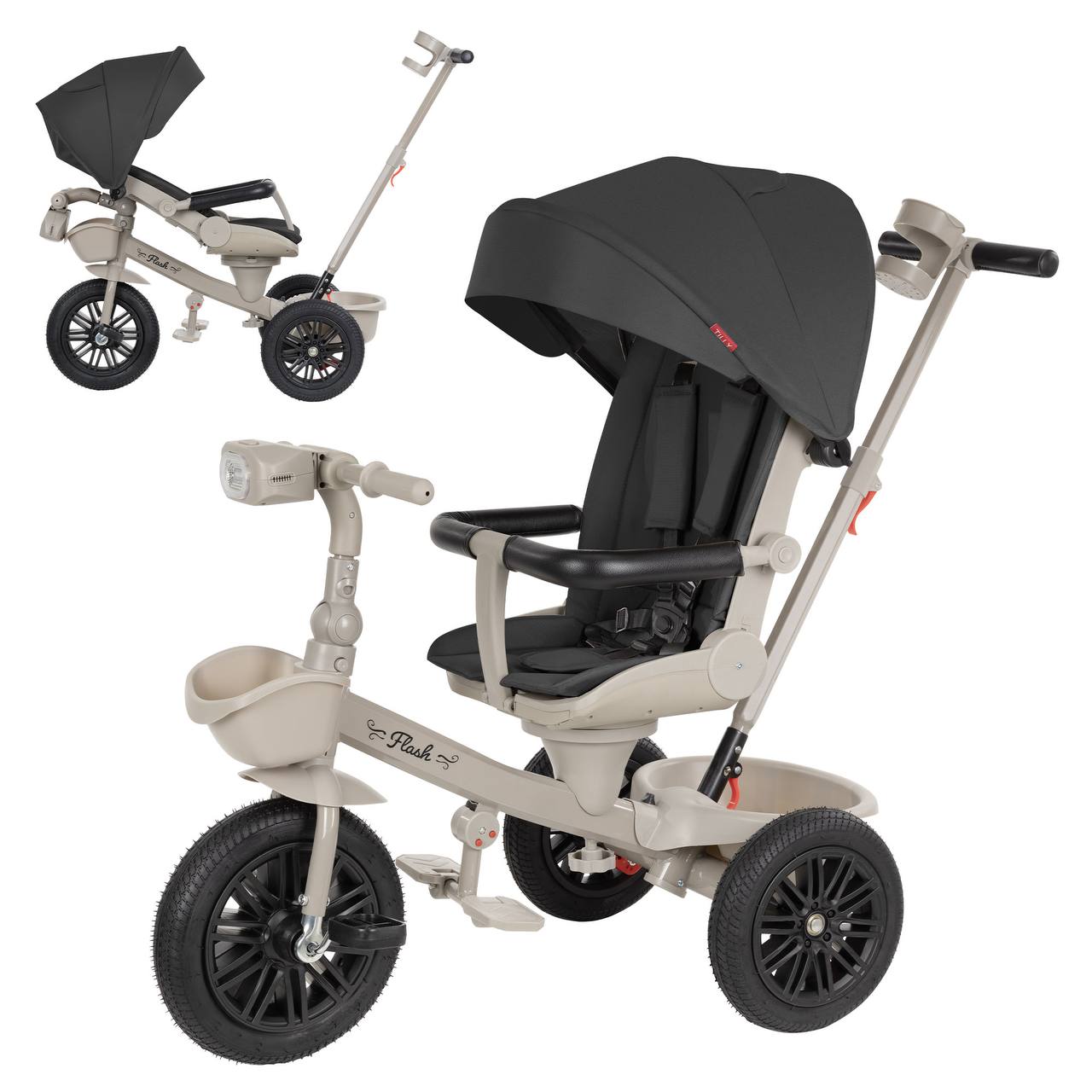 Велосипед триколісний TILLY FLASH T-3812 BLACK