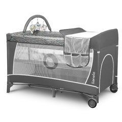 Манеж Lionelo FLOWER GREY SCANDI