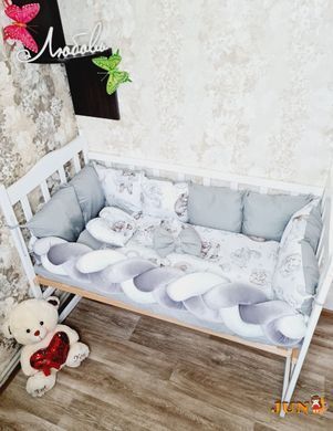 Комплект постільної білизни Bonna Elegance в дитяче ліжечко Зайченята та ведмедики