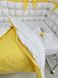 Комплект постільної білизни, в дитяче ліжечко  - Біло- жовті бомбони