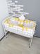 Комплект постельного белья в детской кроватке - Бело-желтые бомбоны