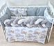 Комплект постельного белья Bonna Elegance New в детской кроватке Мишки на месяц серый однотон
