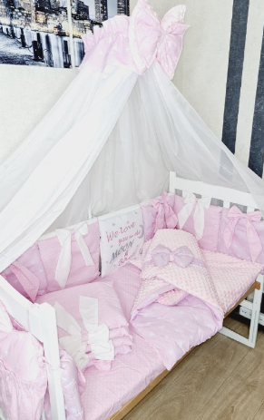 Комплект постільної білизни Bonna Bant в дитяче ліжечко Рожевий