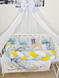 Комплект постільної білизни Bonna Premium в дитяче ліжечко Тедді Блакитний