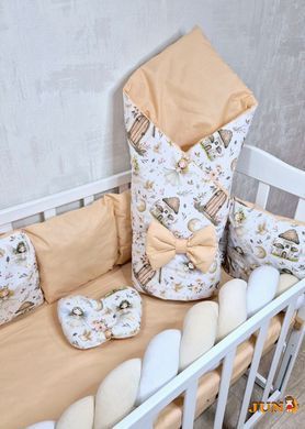 Комплект постільної білизни Bonna Elegance New в дитяче ліжечко Феї Бежевий