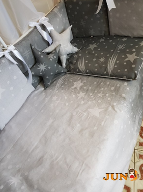 Комплект постільної білизни Bonna Elit в дитяче ліжечко Космос Сірий