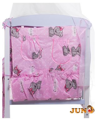 Комплект постільної білизни в дитяче ліжечко Qvatro Gold RG-08 малюнок рожевий (it's a girl)