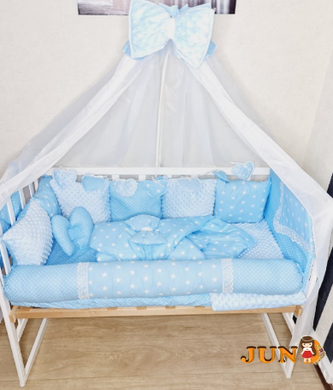 Комплект постільної білизни Bonna Classic в дитяче ліжечко Блакитний