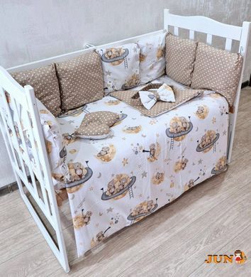 Комплект постельного белья Bonna Eco New в детскую кроватку Мишки Бежевые