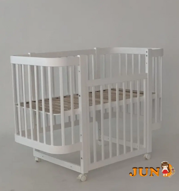 Детская кроватка для новорожденных детская Мия без ящика с маятником белая