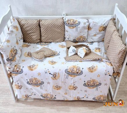 Комплект постельного белья Bonna Eco New в детскую кроватку Мишки Бежевые