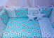 Комплект постельного белья Bonna Elit в детскую кроватку Панда Бирюза