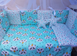 Комплект постільної білизни Bonna Elit в дитяче ліжечко Панда Бірюза