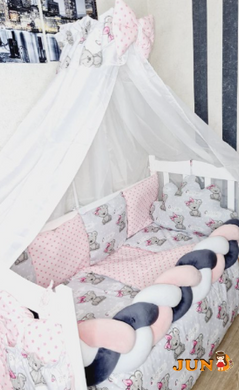 Комплект постільної білизни Bonna Koss в дитяче ліжечко Тедді Рожевий