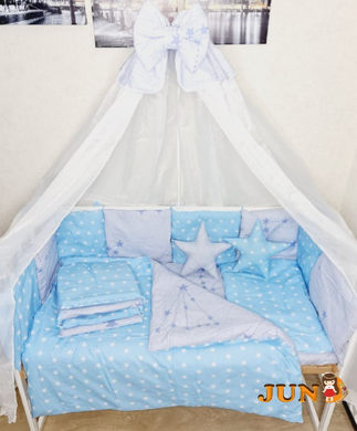 Комплект постельного белья Bonna Elit в детскую кроватку Космос Голубой