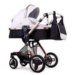 Універсальна коляска 2в1 NINOS BONO WHITE BLACK