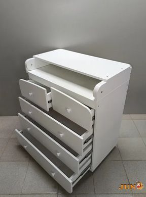Пеленальный комод с округлыми фасадами Белый